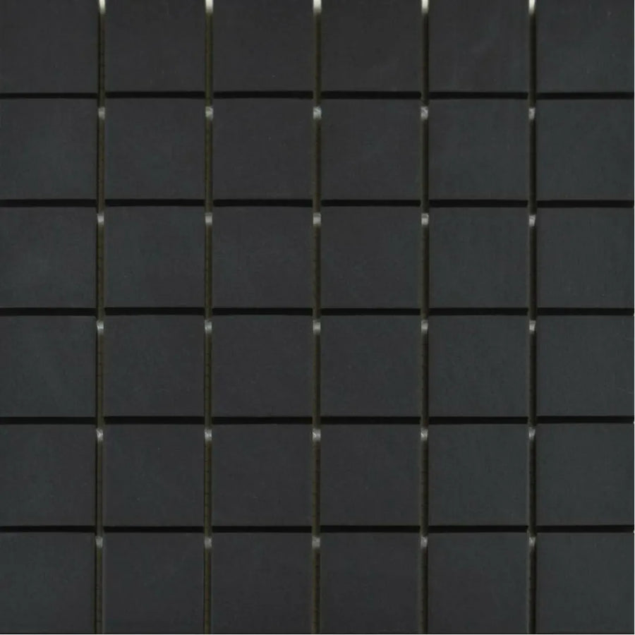 Victorian Black porcelain mosaic wall and floor tiles