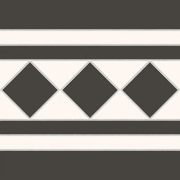 Victorian Bristol black white border anti slip porcelain tiles