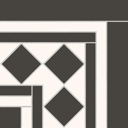 Victorian Bristol black white corner anti slip wall floor tiles