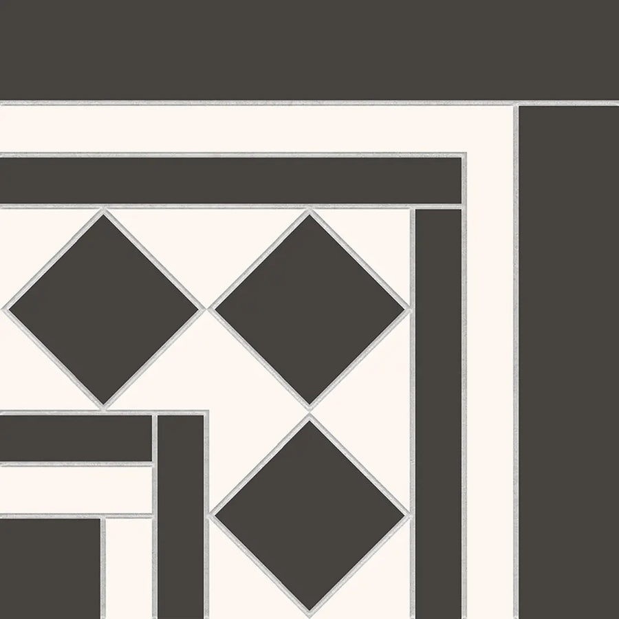 Victorian Bristol black white corner anti slip wall floor tiles