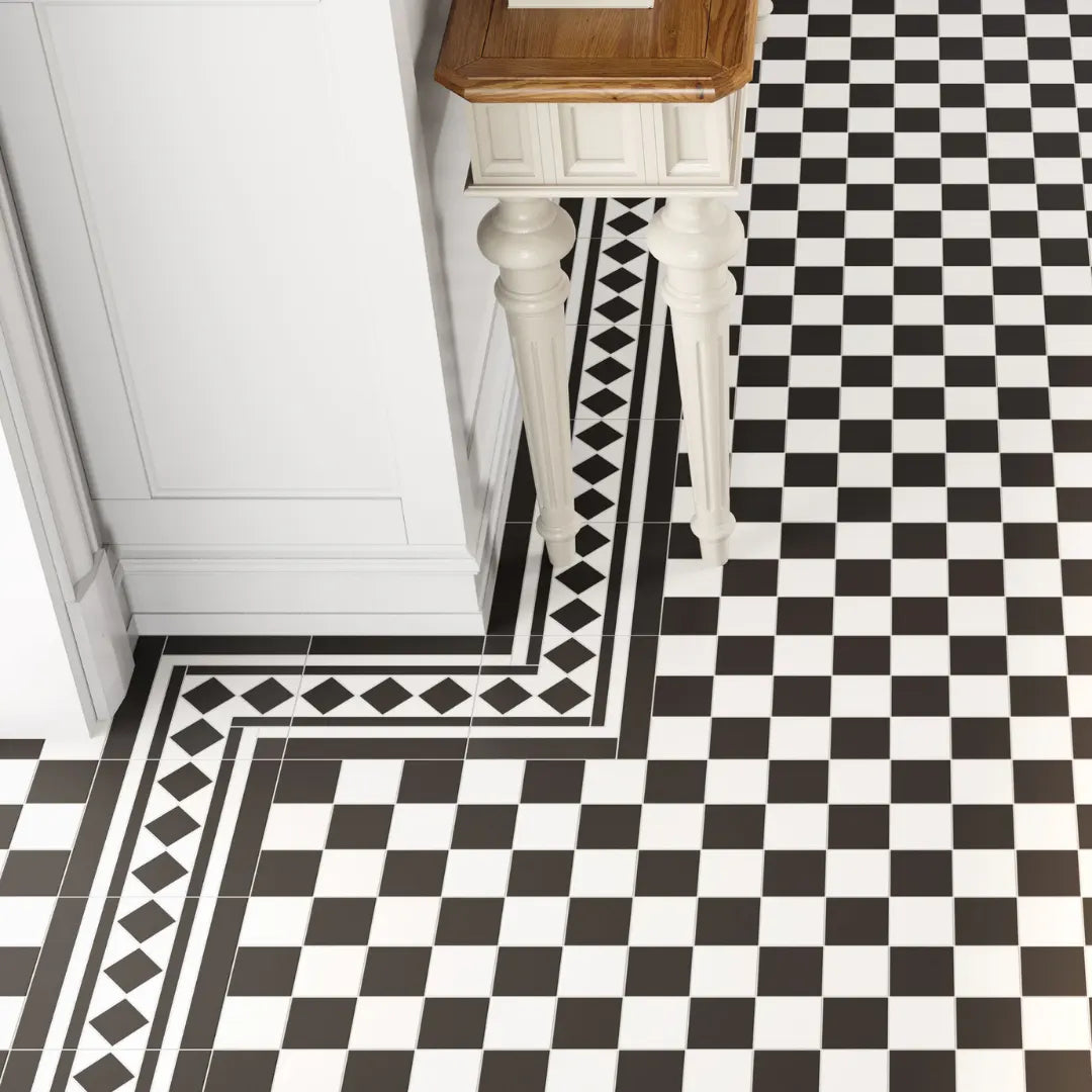 Pre-scored Victorian chequer tiles for walls and floors