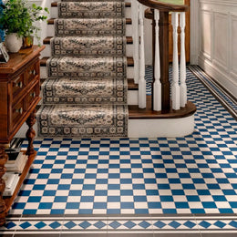 Pre-scored Victorian blue white porcelain wall floor tiles