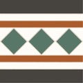Victorian Bristol green white border anti slip porcelain wall floor tiles