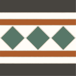 Victorian Bristol green white border anti slip porcelain wall floor tiles