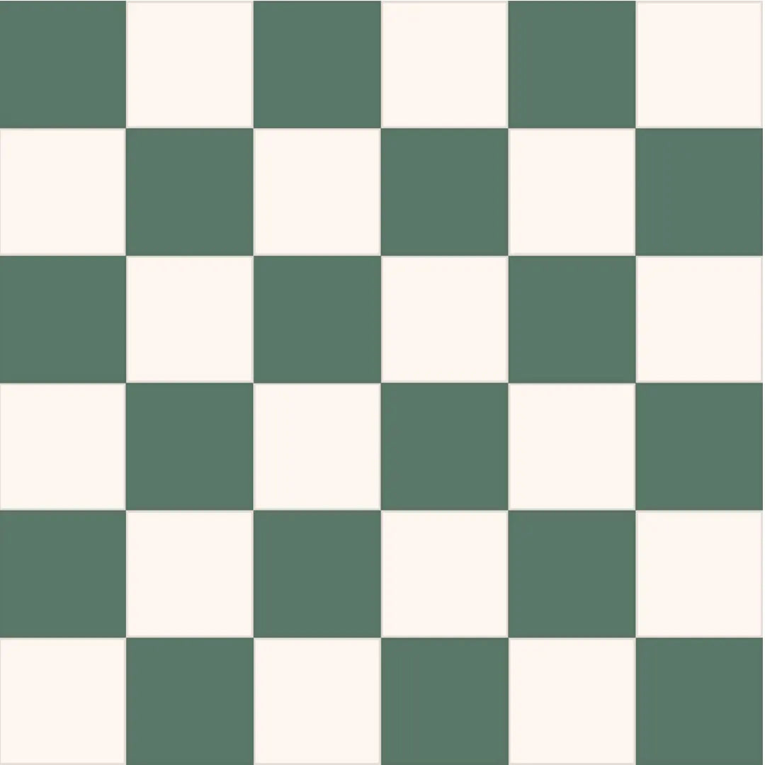 Victorian Bristol green white chequer wall floor porcelain tile