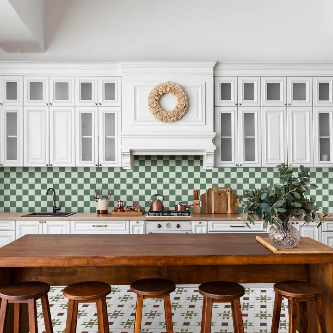 Victorian green white anti-slip porcelain wall floor tile
