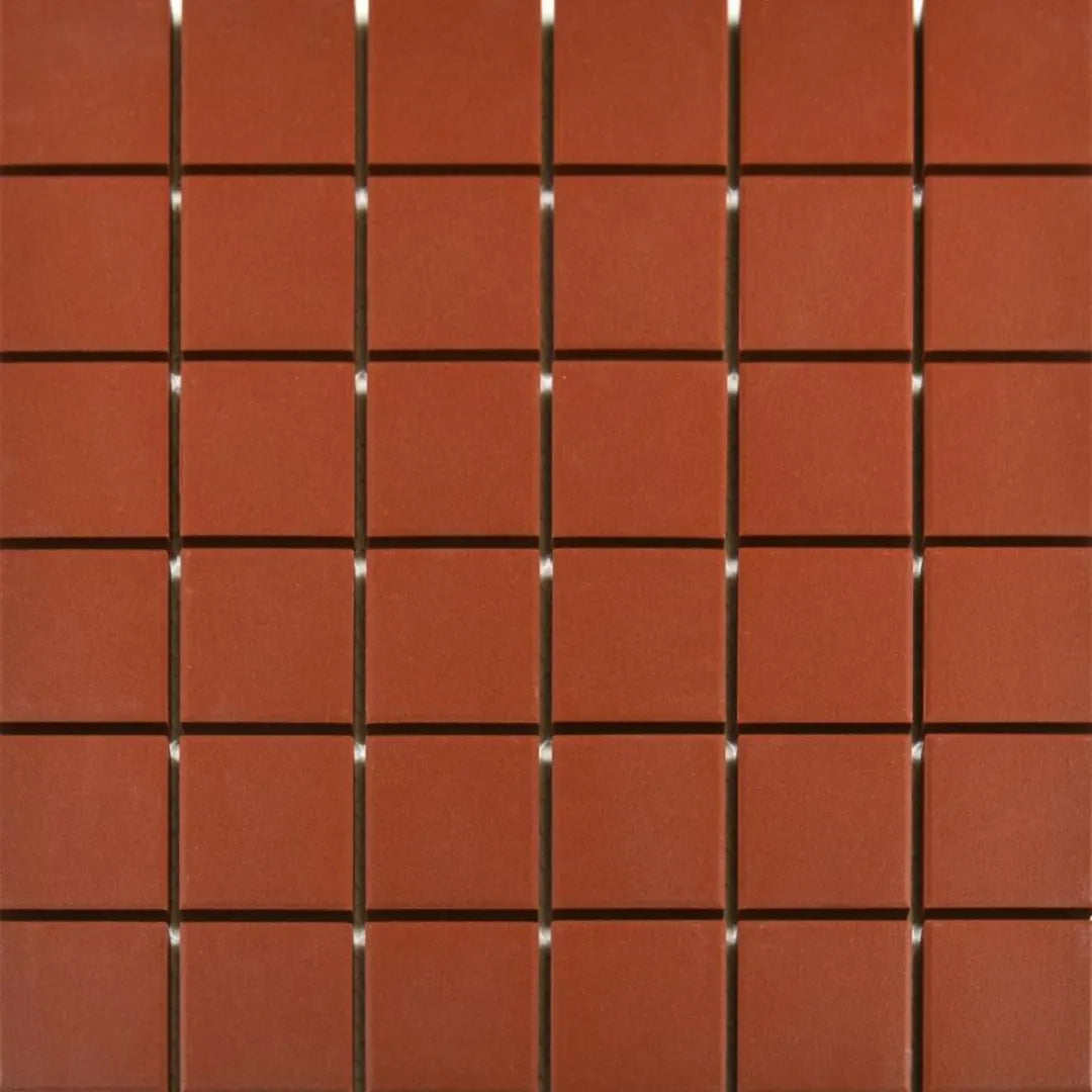 Red Victorian mosaic porcelain tiles for walls and floors