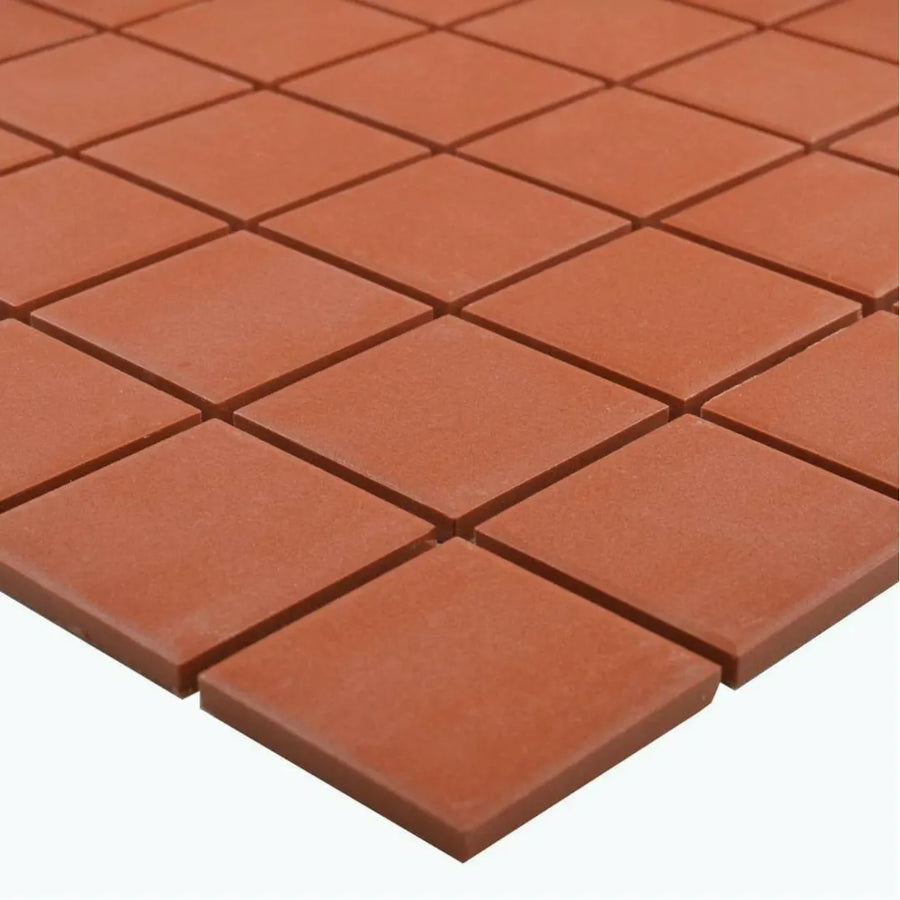 Victorian Red mosaic tiles with Matt porcelain finish