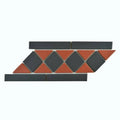 Victorian red black border porcelain wall and floor tiles