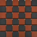 Victorian red black chequer mosaic wall floor tiles
