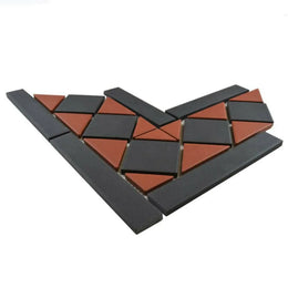 Victorian style red black tiles for walls and floors