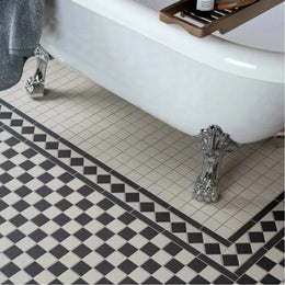 Traditional white mosaic porcelain tiles for wall and floor