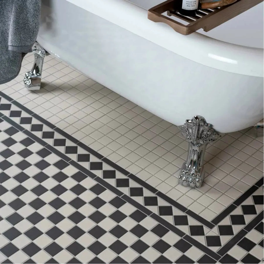 Traditional white mosaic porcelain tiles for wall and floor
