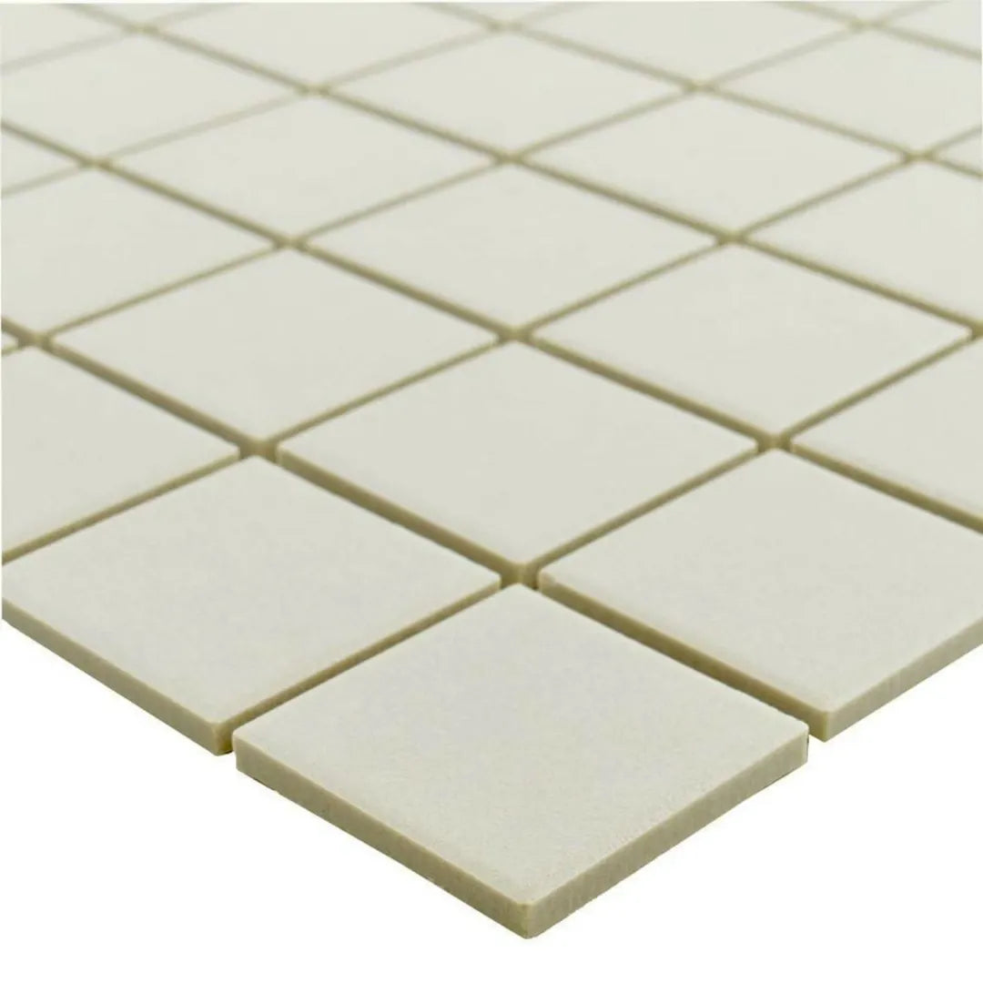 Matt white Victorian mosaic tiles for walls and floors