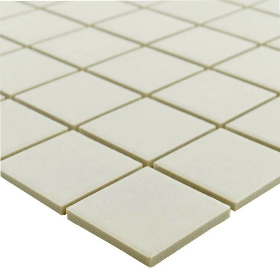 Matt white Victorian mosaic tiles for walls and floors