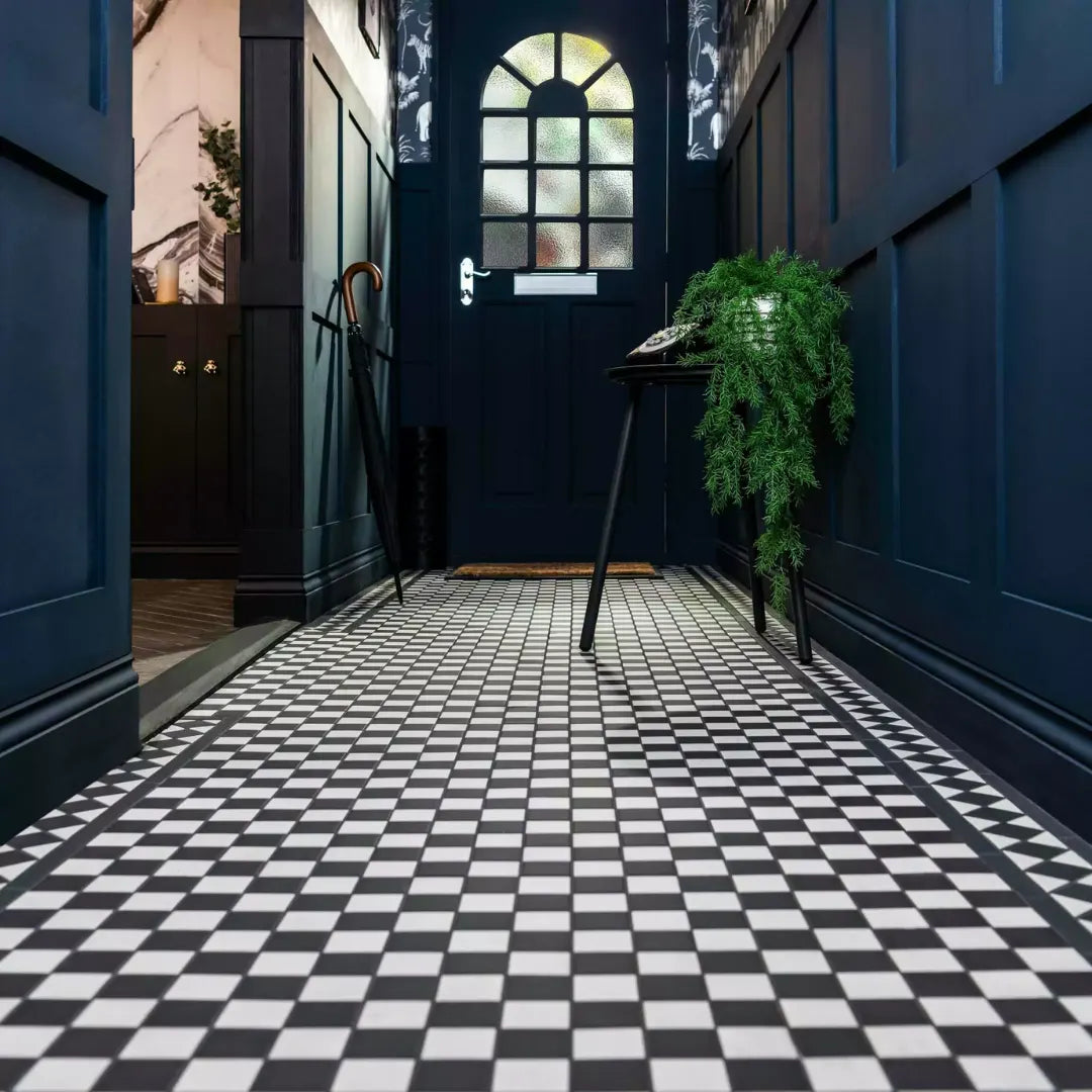 Classic chequer mosaic tiles for Victorian wall and floor