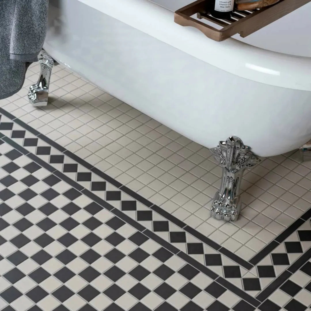 Matt Victorian porcelain wall and floor tiles interior