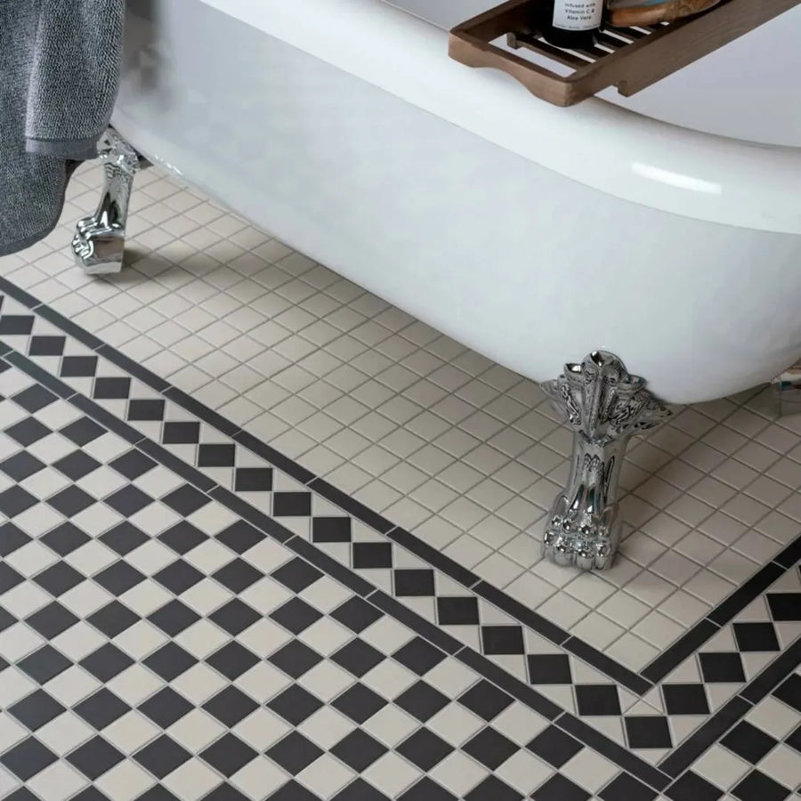 Matt Victorian porcelain wall and floor tiles interior