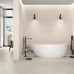 Beige structured anti-slip porcelain tile – R11 surface texture