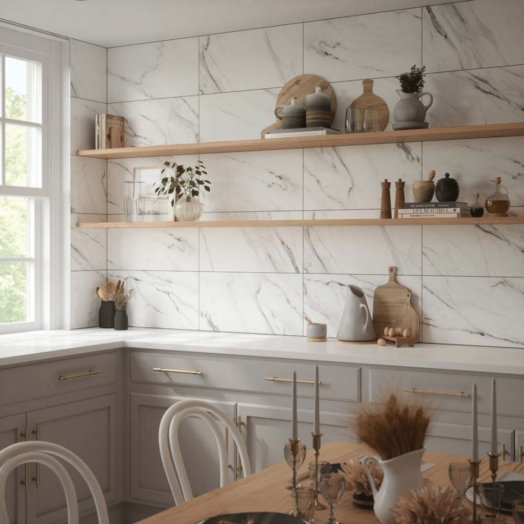 Soft marble look Waldorf Matt Ceramic Wall tiles