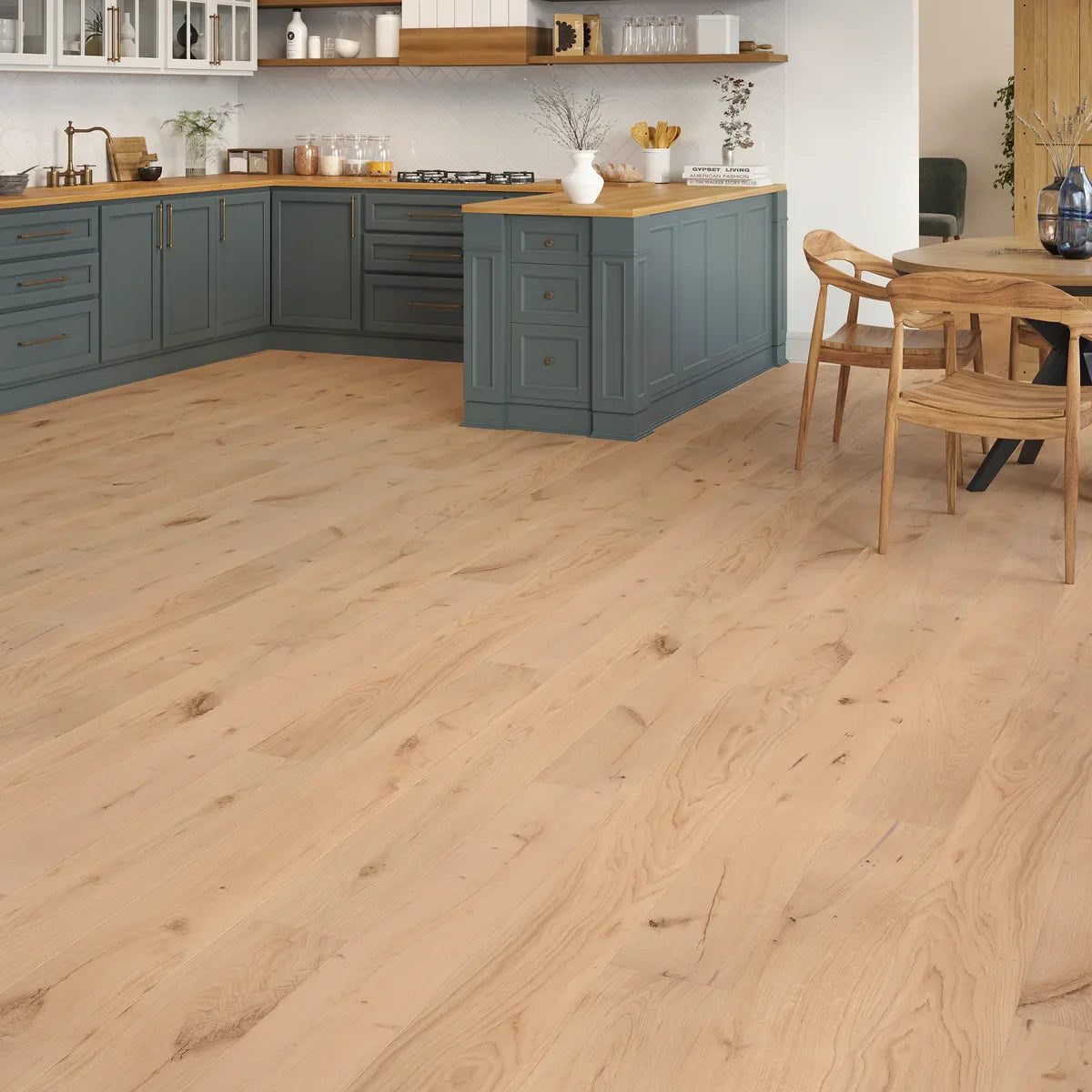 Hareden Natural Oak Engineered Wood Flooring in a room setting