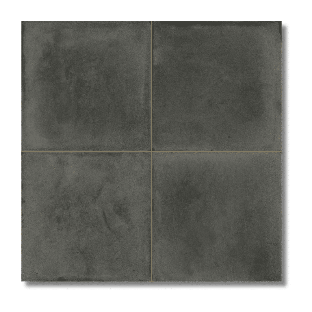 Zayda Black matt stone effect ceramic wall floor tile