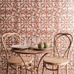 Red stone effect ceramic tile for wall and floor