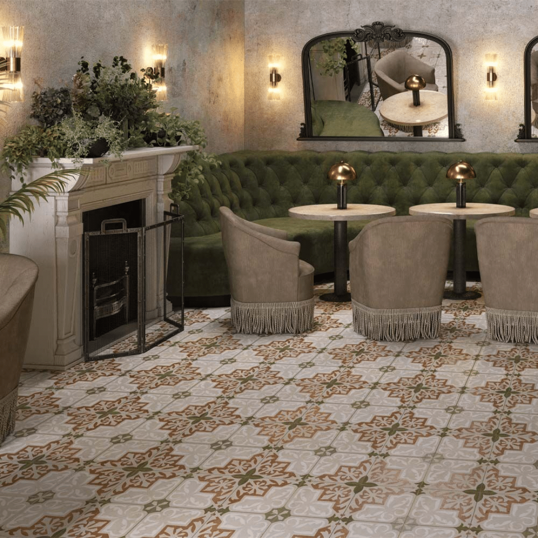 Warm terracotta matt tile for wall and floor