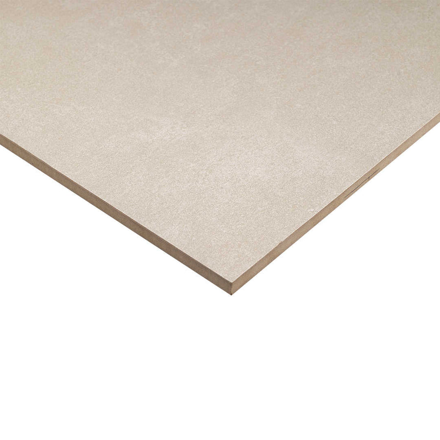 Zurich Bianco White 800x800 Matt Concrete Effect Porcelain Tile - Side Angle