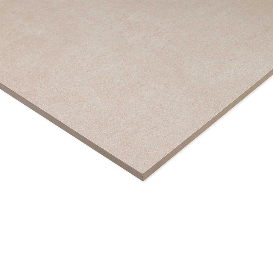 Zurich Crema Yellow 800x800 Matt Concrete Effect Porcelain Tile - Side Angle