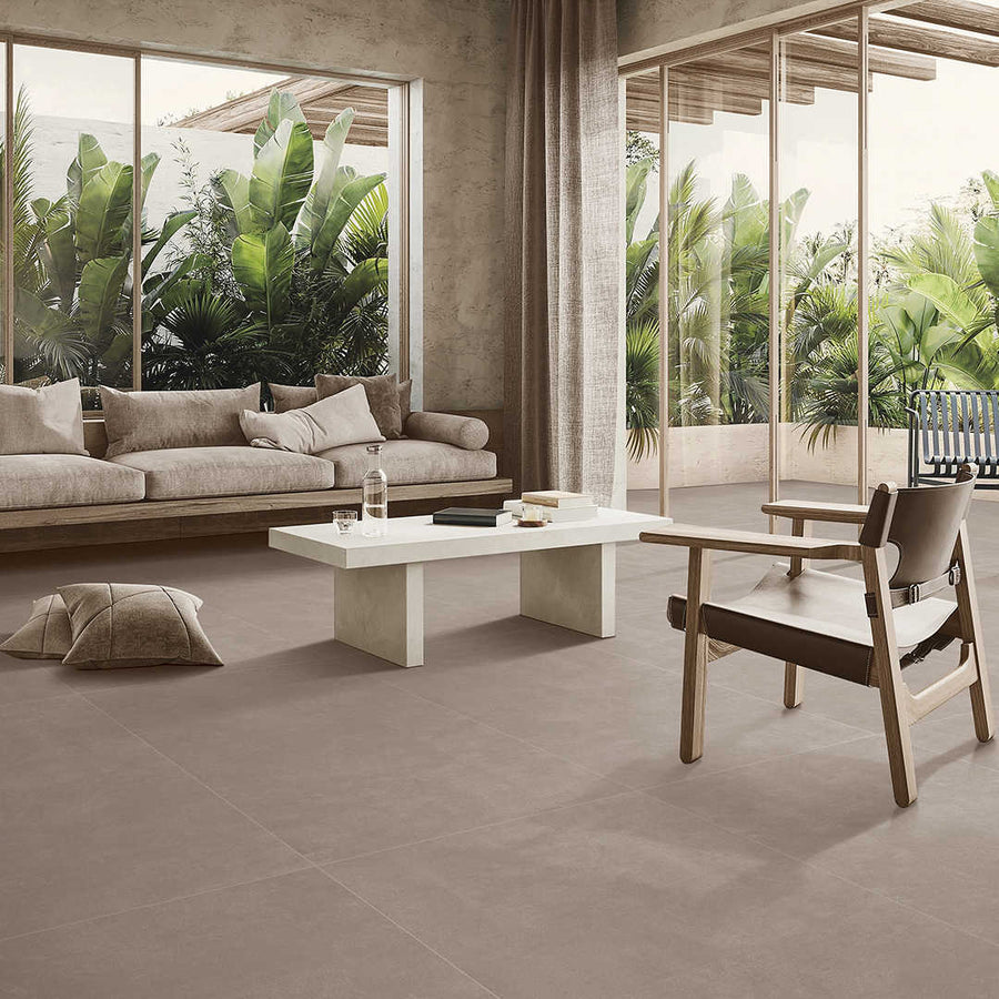 Zurich Grey 800x800 Matt Concrete Effect Porcelain Tile - Render 2