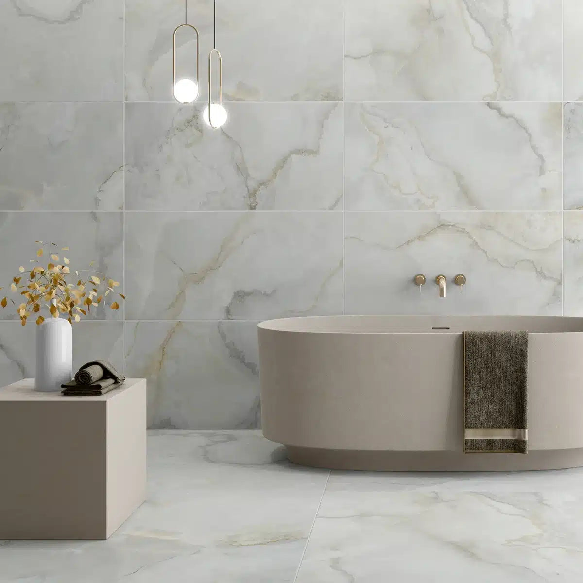 Contemporary backsplash using matte porcelain wall tile