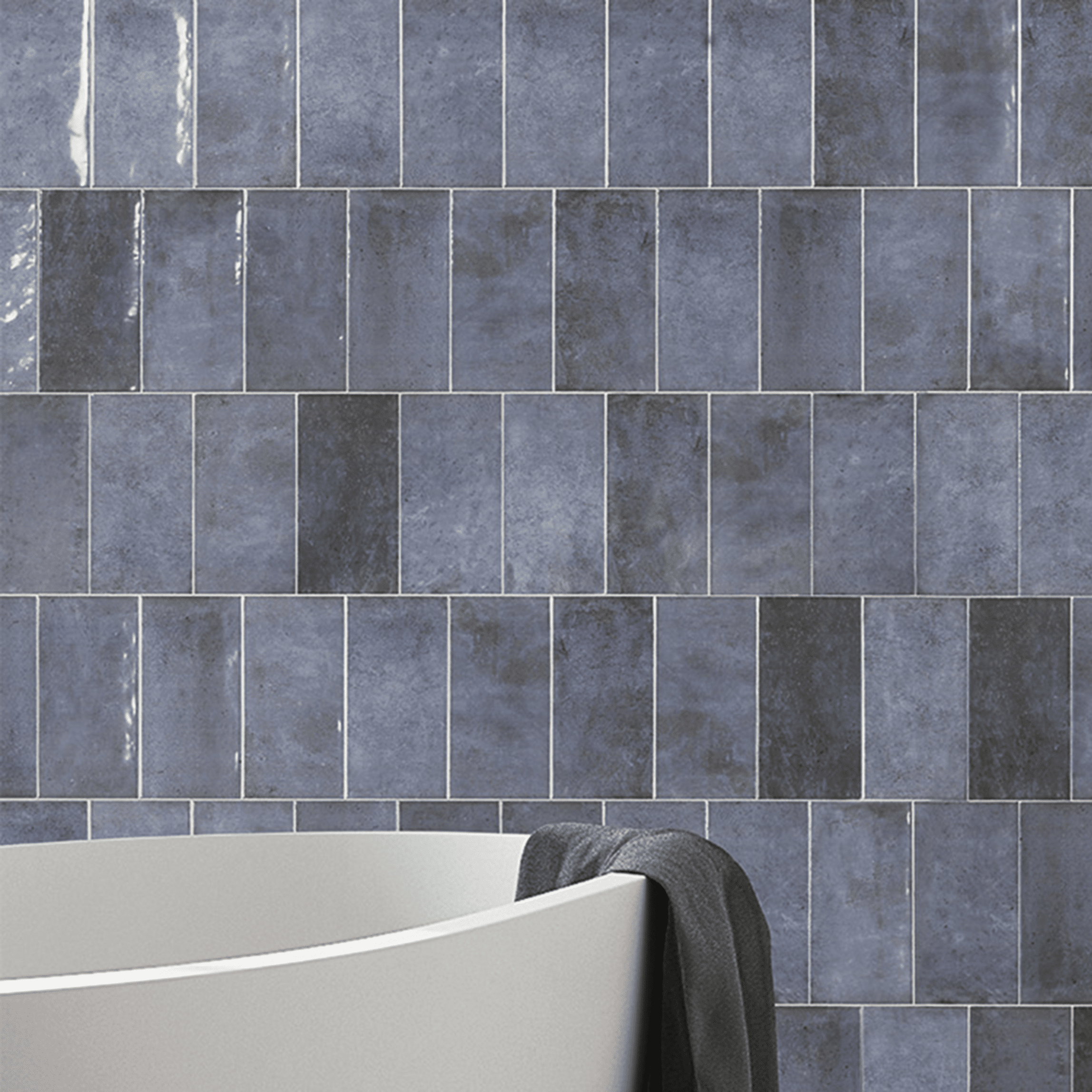 Chiswick Azurro blue ceramic wall tile