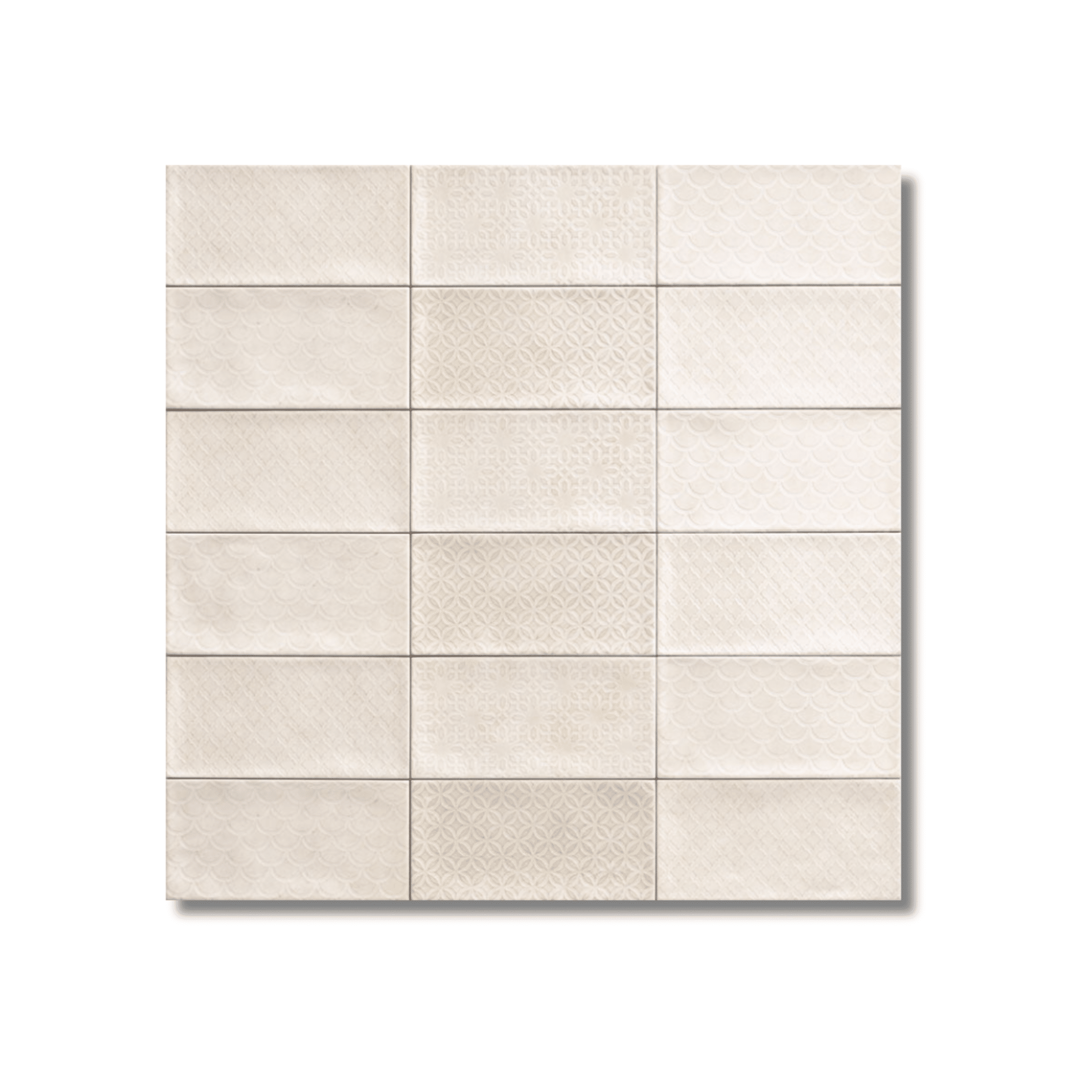 Chiswick Bianco Decor wall tile with gloss finish