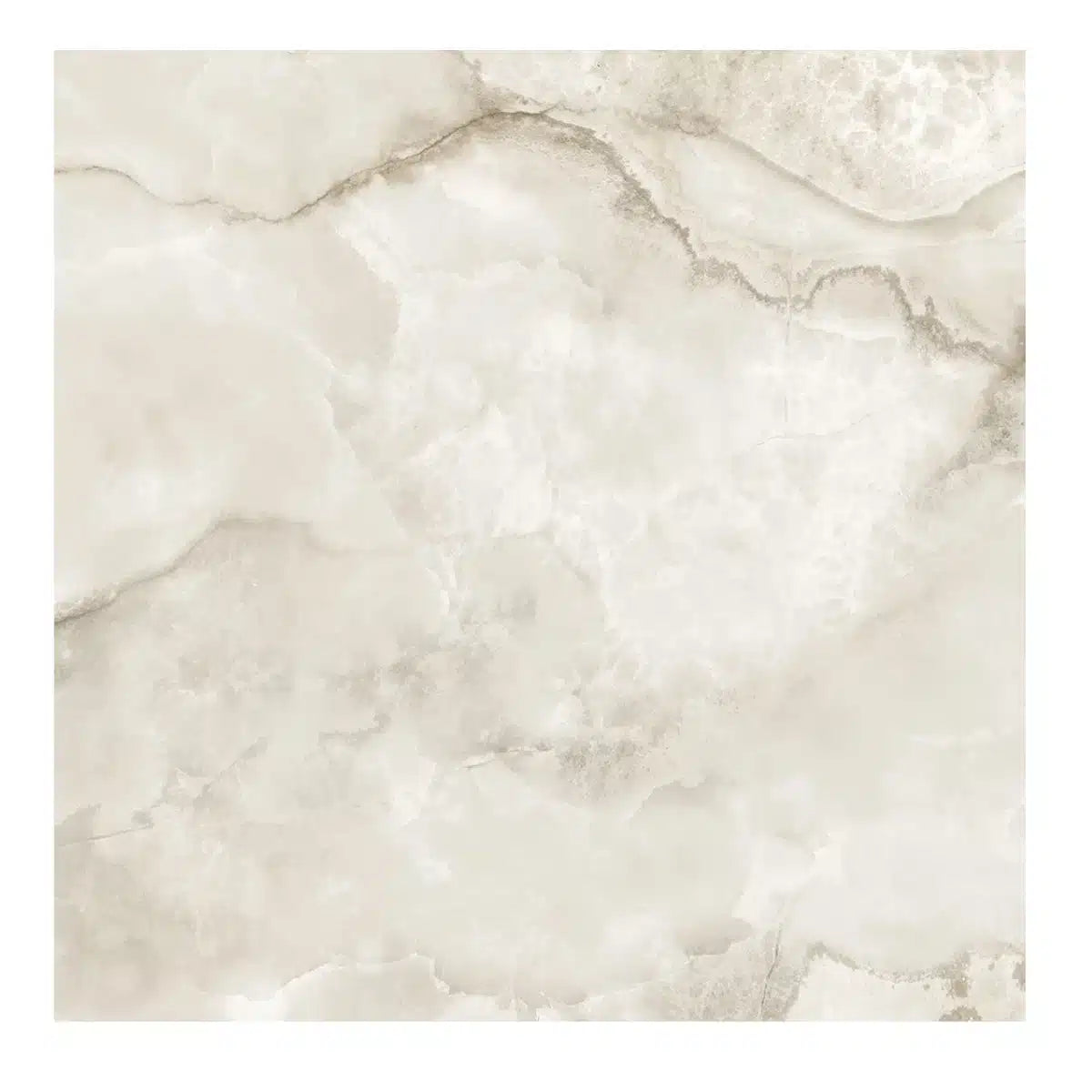 Semi-polished beige tiles with lappato texture creating soft gloss effect under light