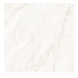 Clarke White Sugar Lappato – white semi-polished porcelain tile in modern kitchen