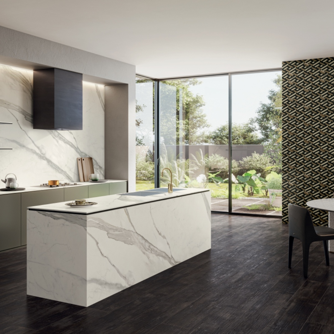 Black ceramic wood effect tiles with Matt finish surface