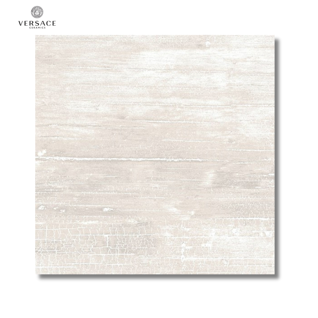 White ceramic wood inspired tiles with Matt finish