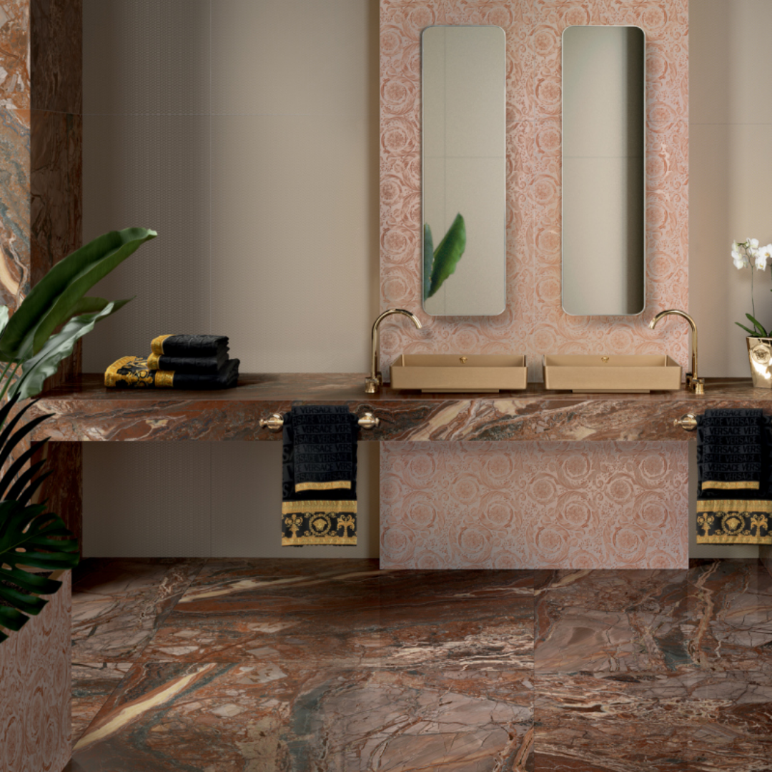 Matt finish pink ceramic wall floor decorative tiles interior