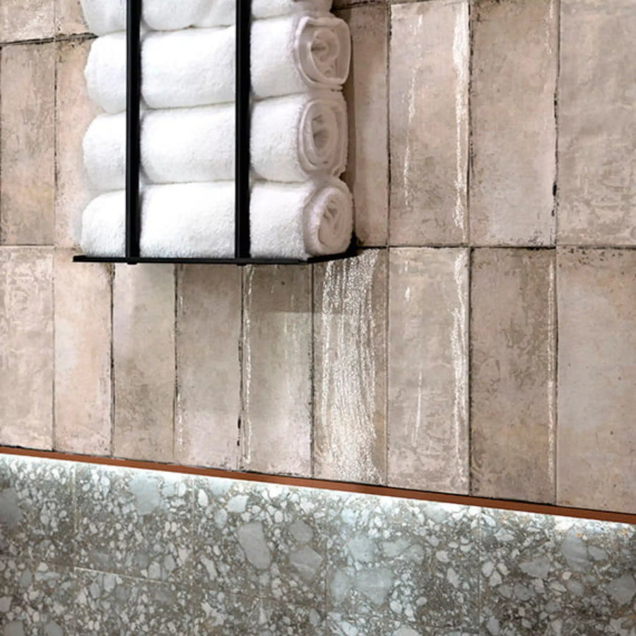 white handmade ceramic wall tile