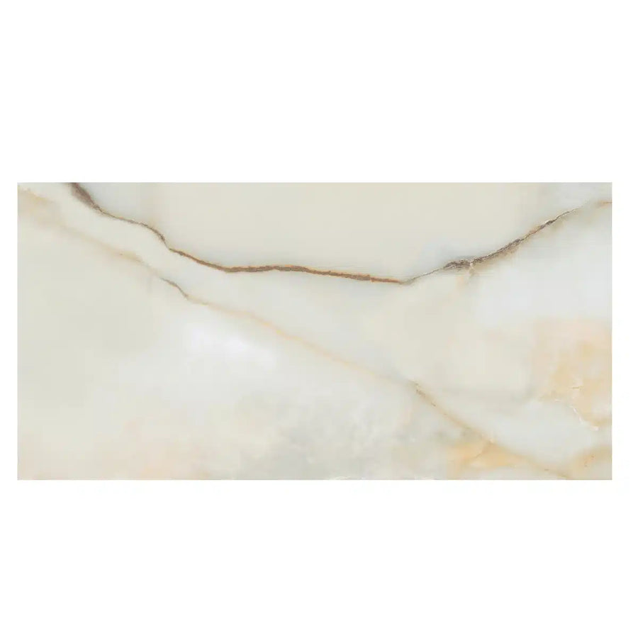 Close-up of high gloss white porcelain floor tile – Onice Nacar Polished